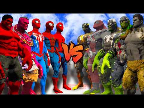 SPIDER-MAN AND HULK ARMY VS VENOM, DEADPOOL | WHO WINS?