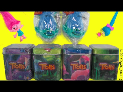 Dreamworks Trolls Surprise Tins Box Bulls I Toy Surprises for Kids Fun Poppy Toys Video