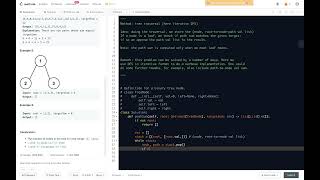 YouTube video 'Leetcode 113. Path Sum II - DFS iterative here use preorder traversal'
