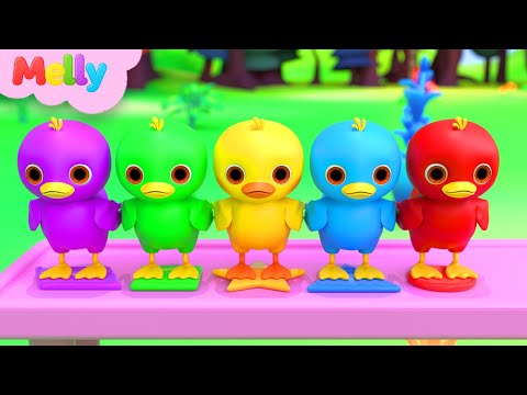 Cinco Patitos (Canción para Aprender los Colores) | Canciones Infantiles | Melly en Español