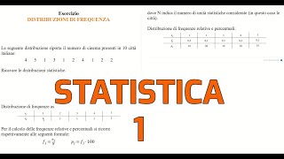 STATISTICA Esercizi - 1 Distribuzioni di frequenza