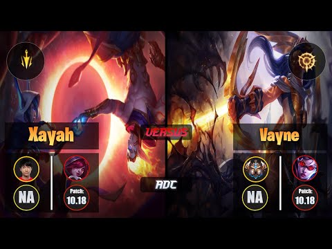 Cody Sun XAYAH (ADC) [Lethal Tempo] VS VAYNE - Challenger NA Patch 10.18