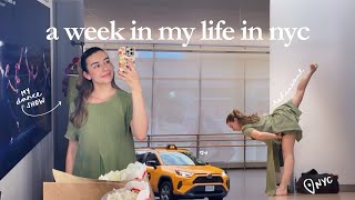 a week in my life performing in a dance show in nyc 🩰✨