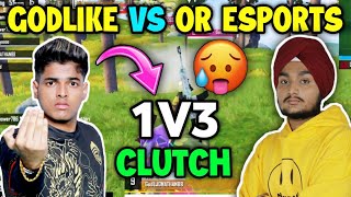 Spower 1v3 🥵 Godlike vs Or Esports fight in Tournament 🇮🇳 Jonathan on fire 🔥