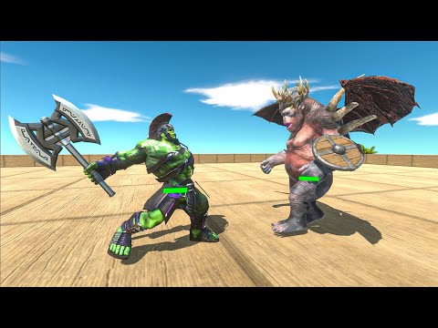 Tournament 1 vs 1 Superhero VS Unit Modified and Stronger - Animal Revolt Battle Simulator