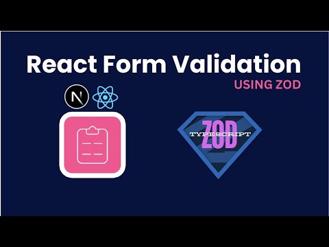 React Hook Form with Zod Validation Step by Step Tutorial