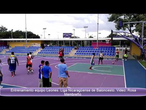 Conjunto Leones. Entrenamiento. Liga Nicaragüense de Baloncesto