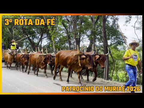 3ª ROTA DA FÉ 2026 - PATROCÍNIO DO MURIAÉ - MG - PROCISSÃO COM 100 CARROS DE BOI #fé #deus #paz