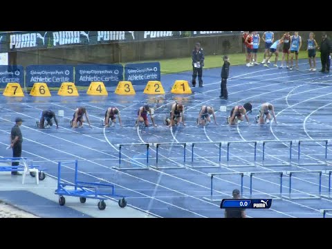 U15 Men 100m Hurdles Final 2022 Australian Track & Field Championships