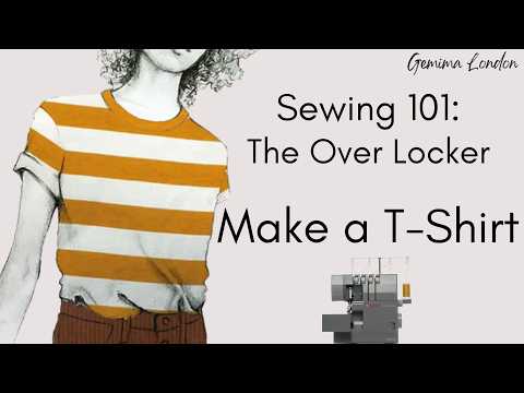 Make a Tee shirt with your overlocker - overlocker basics #2