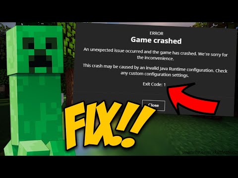 How To Fix Minecraft Exit Code 1 | Minecraft Game Crashed Fix