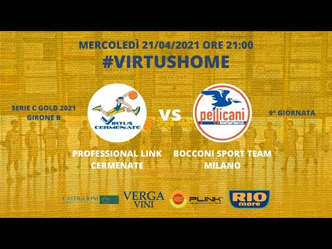 PROFESSIONAL LINK CERMENATE vs BOCCONI MILANO - 21/04/2021 ore 21.00 - 9° giornata Serie C Gold