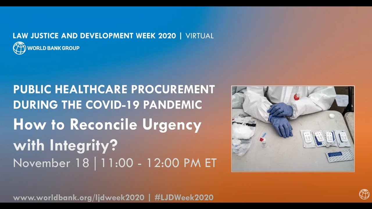 LJD Week 2020: Public Healthcare Procurement during the COVID-19 Pandemic