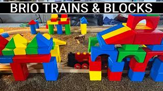 🔴 BRIO TRAINS & BUILDING BLOCKS | Will the Cat Knock It Over? Long Play Kids Video