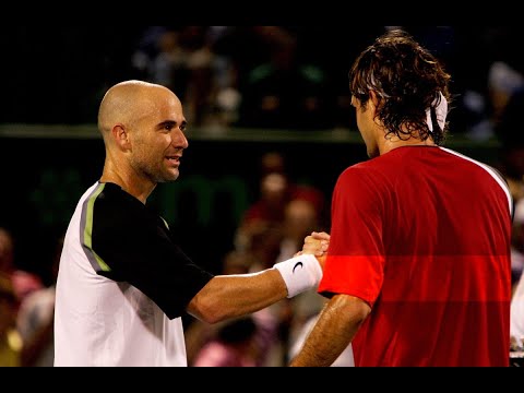Roger Federer vs Andre Agassi 2005 Miami SF Highlights