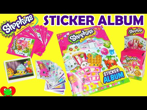 Shopkins Sticker Album with Collectible Stickers Video