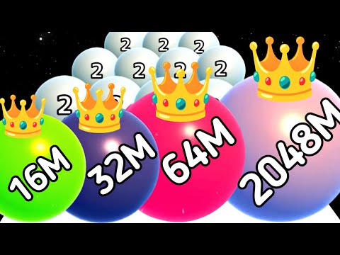 Ball Run Infinity vs Bump Merge 2048 - Gameplay Android, iOS (NOOB vs PRO vs HACKER)
