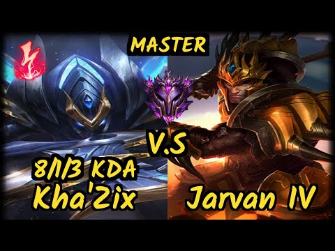 Metaphor (KHA'ZIX) vs JARVAN IV - 8/1/3 KDA JUNGLE GAMEPLAY - NA Ranked MASTER