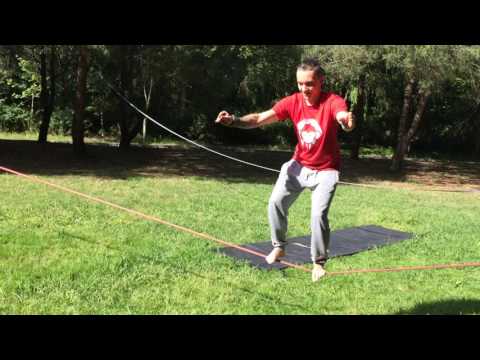 Exposure crab walking on a redtube