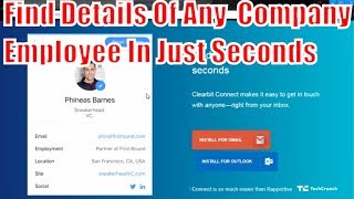 How to get Details of any Company 2020 | Contact employees-CEO Co-founders of any company