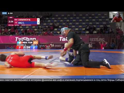 GR EURO2021 U 17 1 2 48кг Maxim SARMANOV MDA vs  Servet ANGI TUR