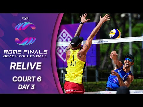 FIVB Beach Volleyball World Tour Finals 2019 | Court 6 - Day 3 | Rome