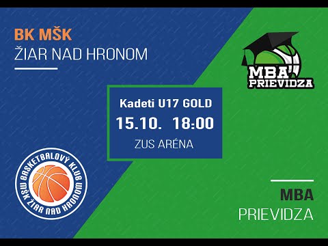Kadeti | BK MŠK Žiar nad Hronom - MBA Prievidza | @basketziar