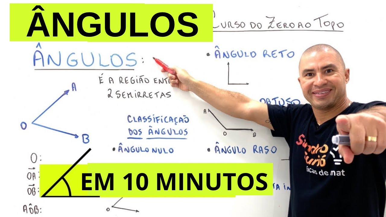 ÂNGULOS | AGUDO - RETO - OBTUSO | GEOMETRIA PLANA