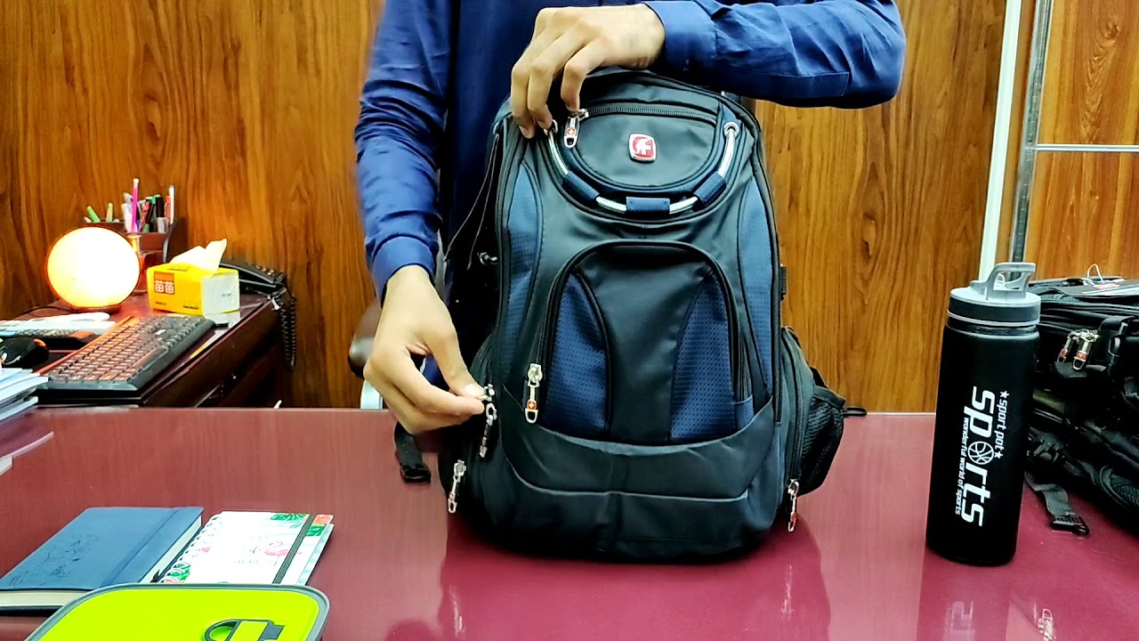 Large Vector Business Travel Laptop Backpack, Premium series of modern bags. Order Now-0315-5553113