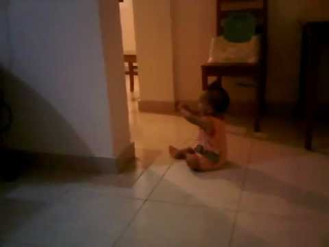 Jorge Eduardo plays Peek-A-Boo with Lety