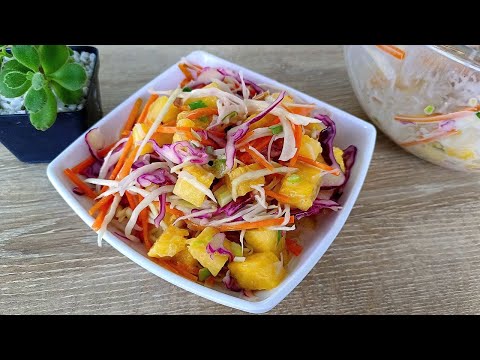 🍍 Delicious, easy, and budget-friendly cabbage and pineapple salad. 🤤🥗