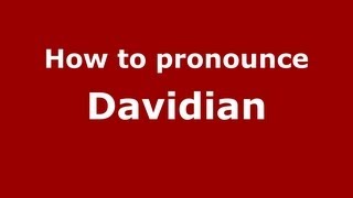 How to pronounce Davidian