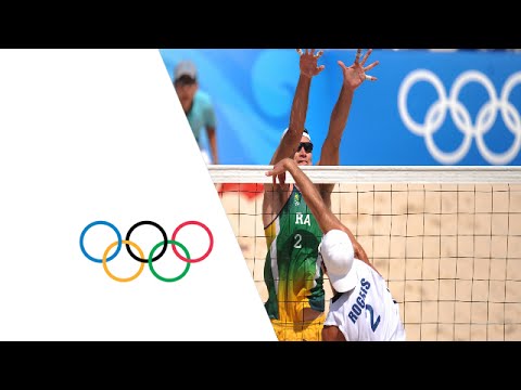Men's Beach Volleyball USA vs Brazil - Highlights | Beijing 2008 Olympics