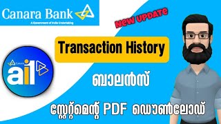 How to Check Transaction History Canara Bank | Balance | Statement Download PDF | Canara app ai1