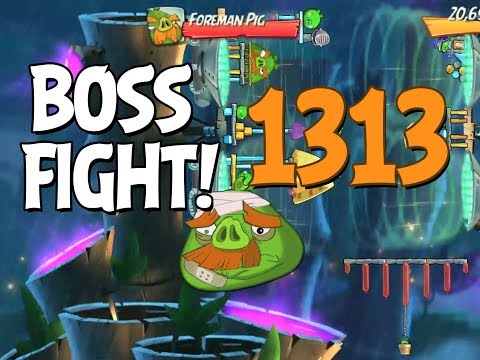 Angry Birds 2 Boss Fight 188! Foreman Pig Level 1313 Walkthrough - iOS, Android