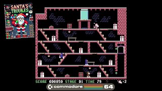 Commodore 64 Games 🕹️ - Santa's Troubles (2023)