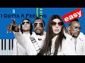 Black Eyed Peas I Gotta Feeling Slow Easy Big Piano Beginner Tutorial