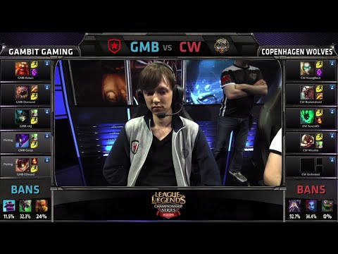 Gambit Gaming vs Copenhagen Wolves | S4 EU LCS Summer 2014 Super Week 11 Day 1 | GMB vs CW W11D1 G1