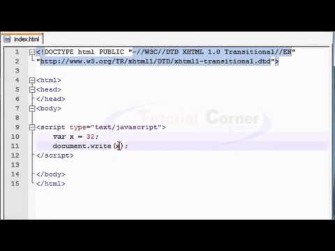 Javascript Video Tutorial 3 Variables