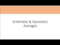 How To Calculate Arithmetic And Geometric Averages Blume S Formula