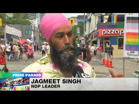 Jagmeet Singh Cdn NDP Party Chief seeks to become 'celebrated' 'Pride' parade 2022 goal Statement