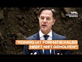 Rutte pleit voor terugkeer koning bij formatieproces en erkent fouten in corona-aanpak