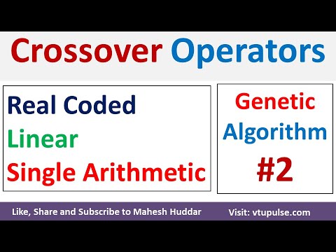 #2. Real Coded Crossover Operators Genetic Algorithm Example in machine learning by Mahesh Huddar