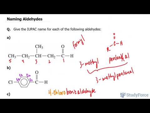 Naming Aldehydes (Hydrocarbons)
