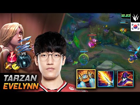 Tarzan Jungle Evelynn Build Hextech Rocketbelt Electrocute - LOL KR 12.23