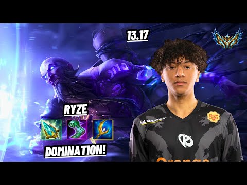KC SAKEN: RYZE VS KLA PESHO: VEX (MID) DOUBLE KILL, DOMINATION - EUW CHALLENGER - PATCH 13.17