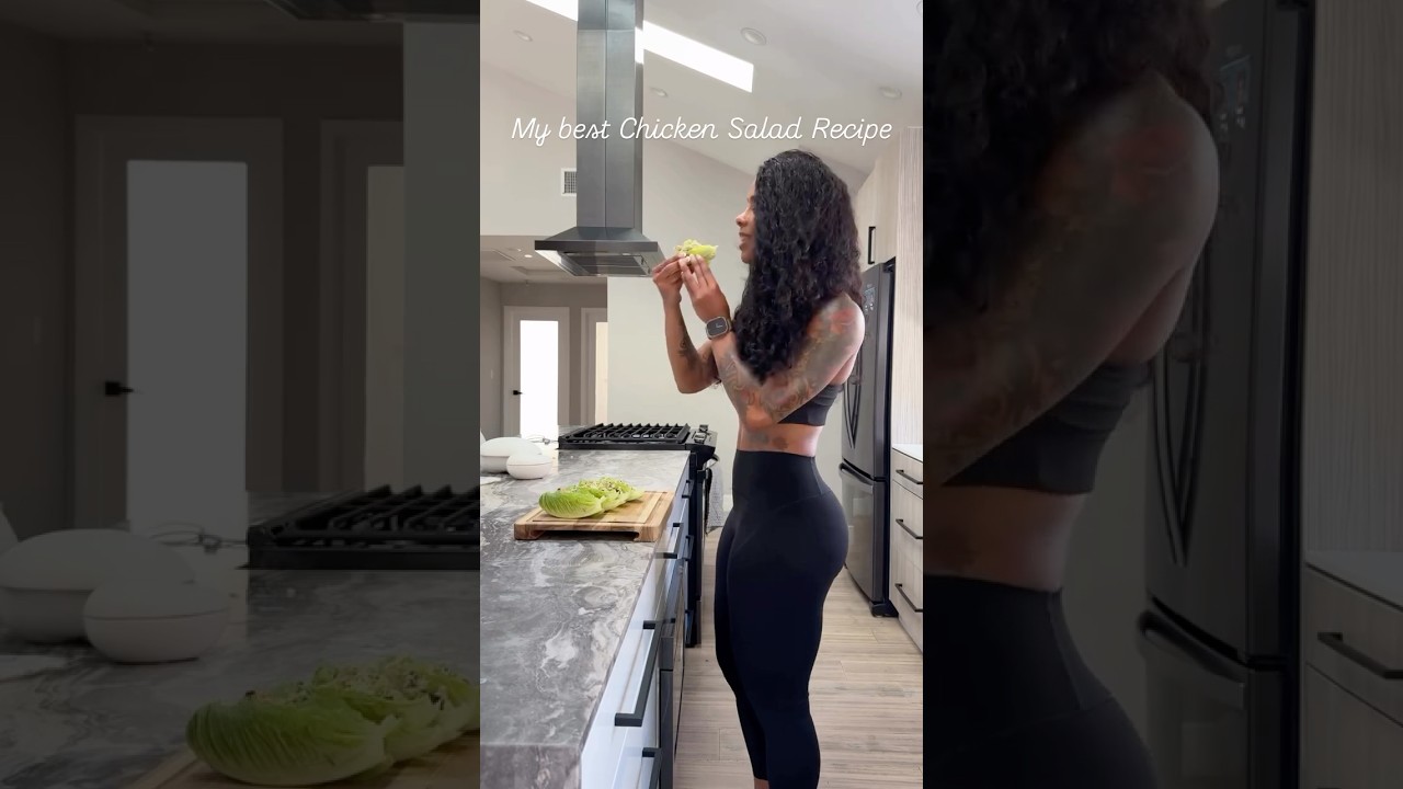 One of the BEST recipes I’ve made this year #chickensaladrecipe #highprotein