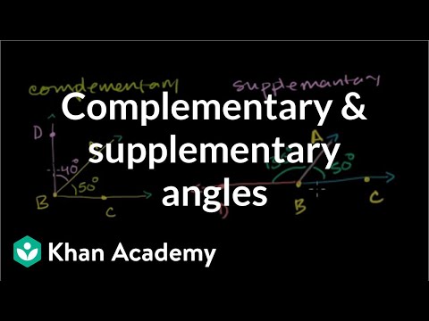 Complementary and supplementary angles videos