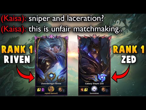 This is what happens when the RANK 1 ZED and RANK 1 RIVEN get on the same team.. (Laceration)
