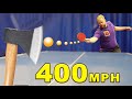 How Fast Do You Need to Shoot to Split a Ping Pong Ball?